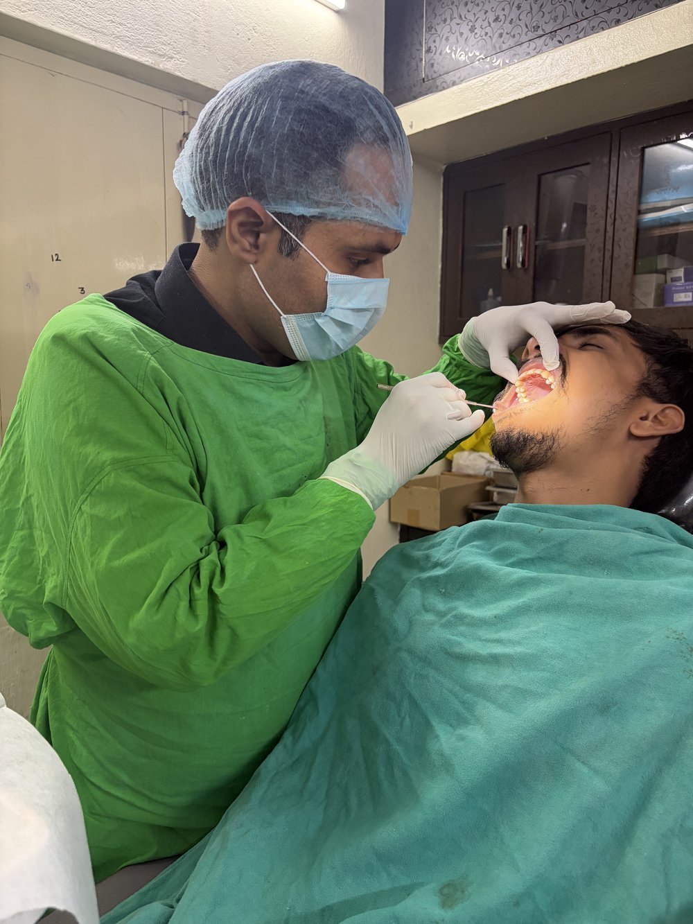 Treatment in progress at Khushi Dental Care