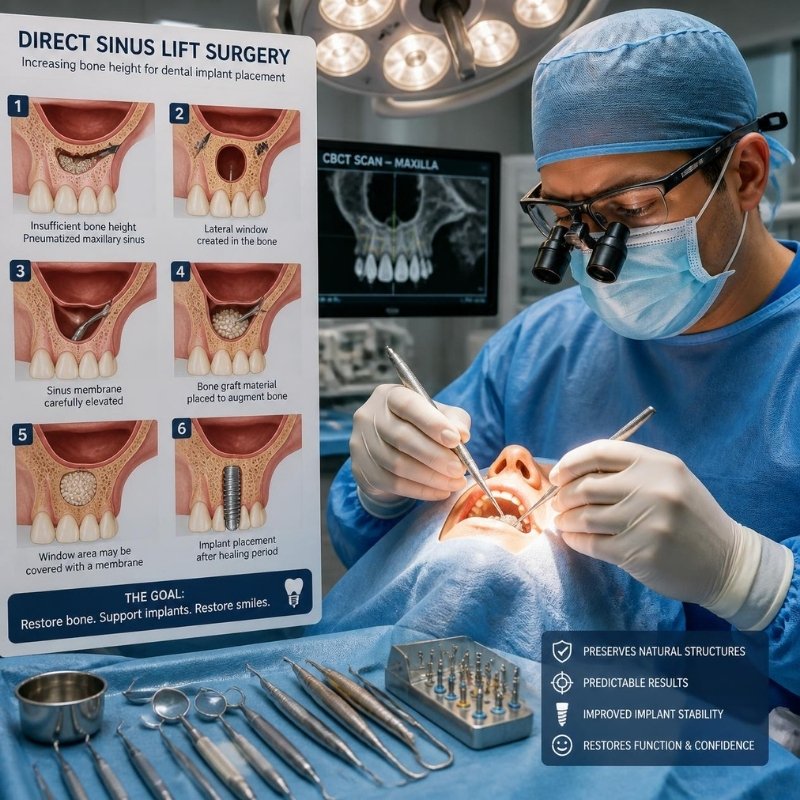 Direct Sinus Lift Surgery in Bhagalpur
